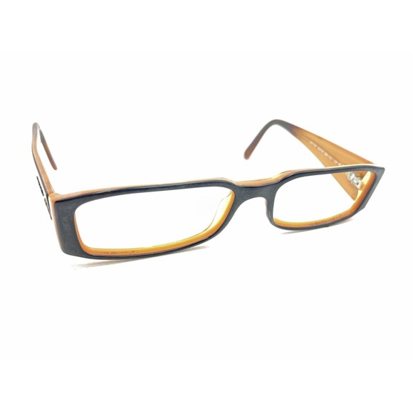 Prada VPR 10F 2BX-1O1 Black Orange Eyeglasses Frames 53-16 135 Italy Designer - Picture 1 of 12